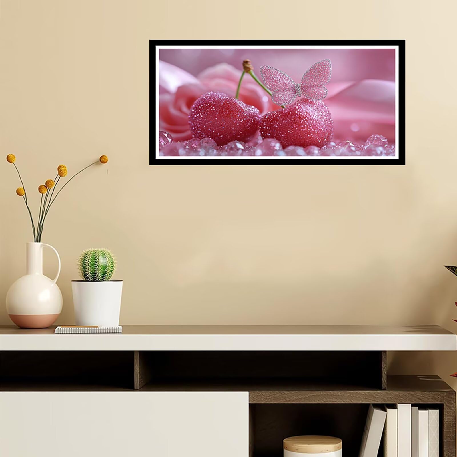 Diament Malarstwo Motyl 5D Diamentowe Rysunek, DIY Diamentowe Malowanie Dorosłych Owoców Diamentowe Malarstwo Zestaw DIY Dzieci Kryształ Prezent Na Ścianę Dekoracja Domu 100x200cm CJ0P-473