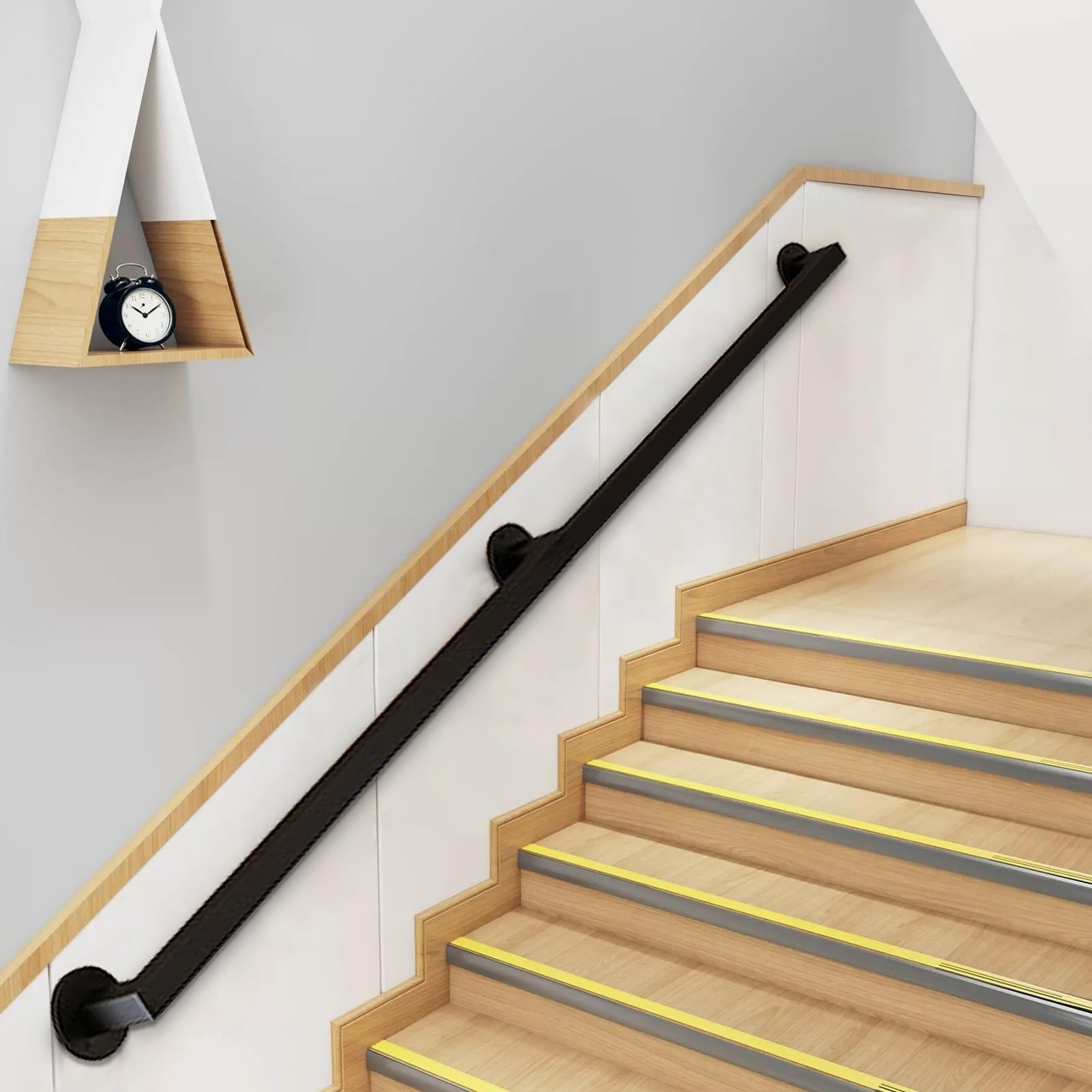 Rampe d'escalier vintage noire 540 cm pour marche maison