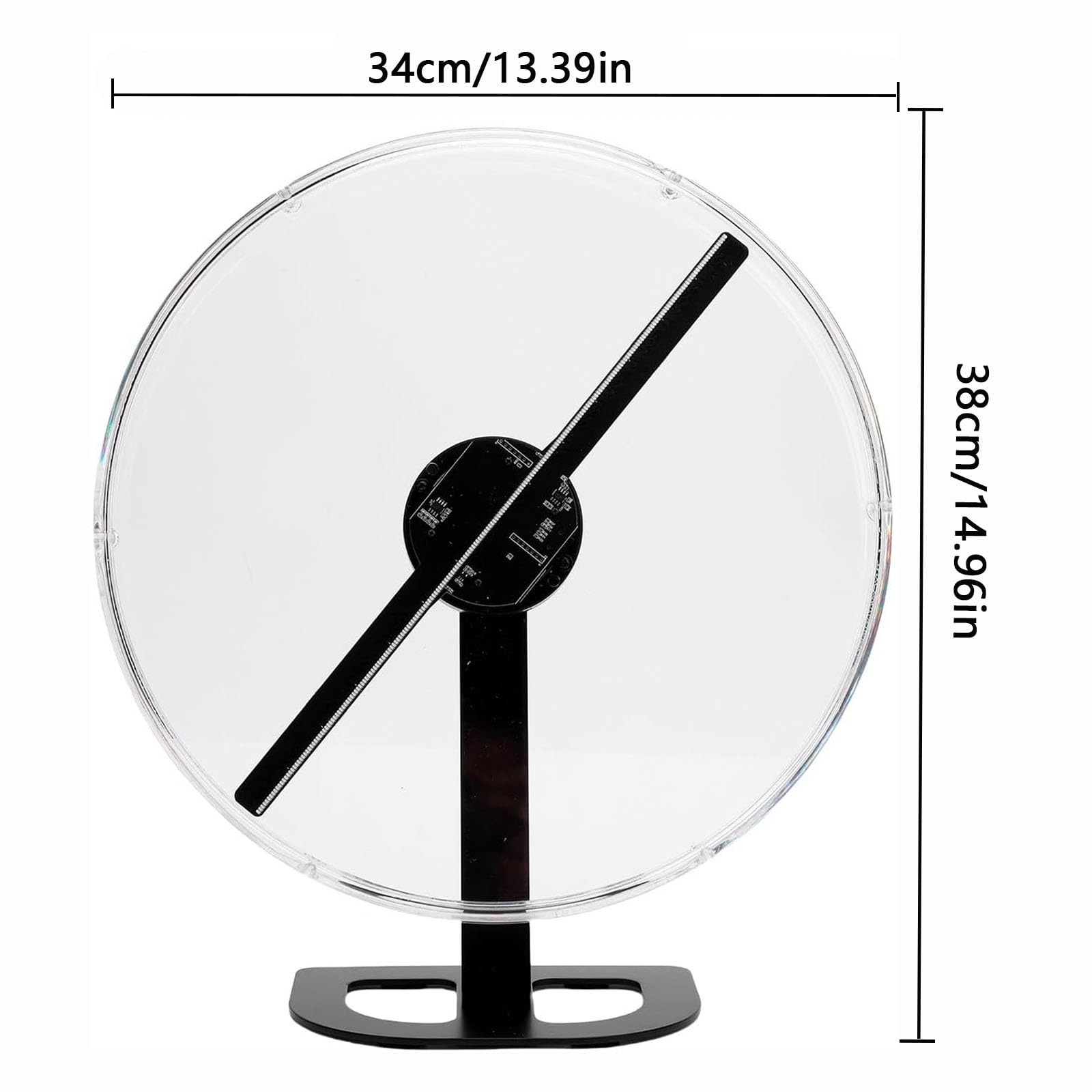 3D-holografisches Fan-Display, Holografisches Werbedisplay | 32 cm großer 3D-Hologramm-Lüfter – 224 LEDs holografisch, perfekt for Einzelhandelspräsentationen, Veranstaltungen, Messen