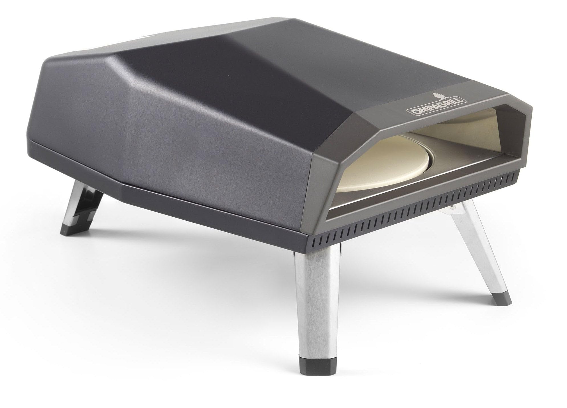 310 - Forno pizza gas GPL da giardino, 4400 Watt, colore Nero