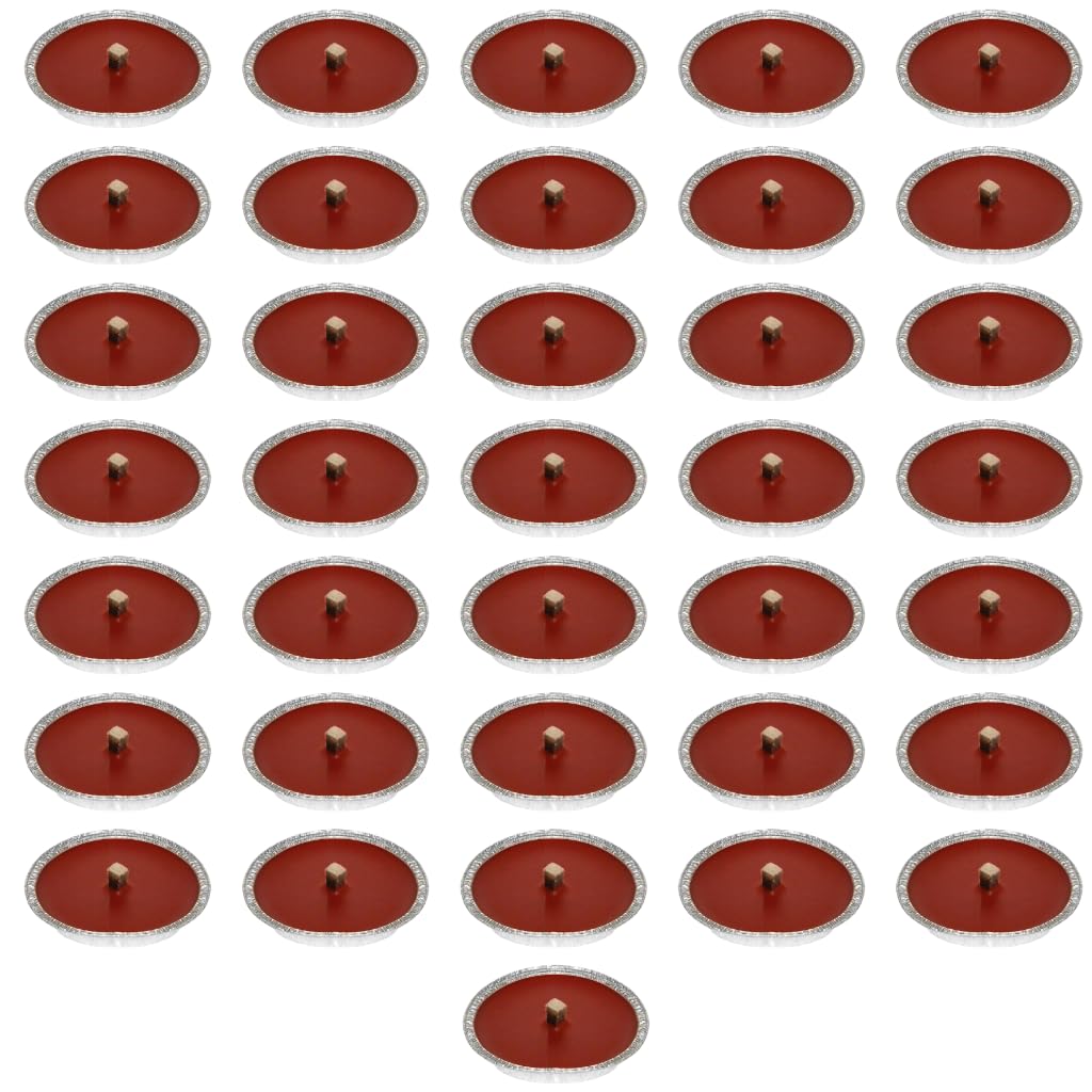 Cereria Di Giorgio - 36 Fiaccole in alluminio - Diametro 17 cm - Colore Rosso - Durata 7.5 ore- Ideale per Eventi all’Aperto, Giardini e Terrazze