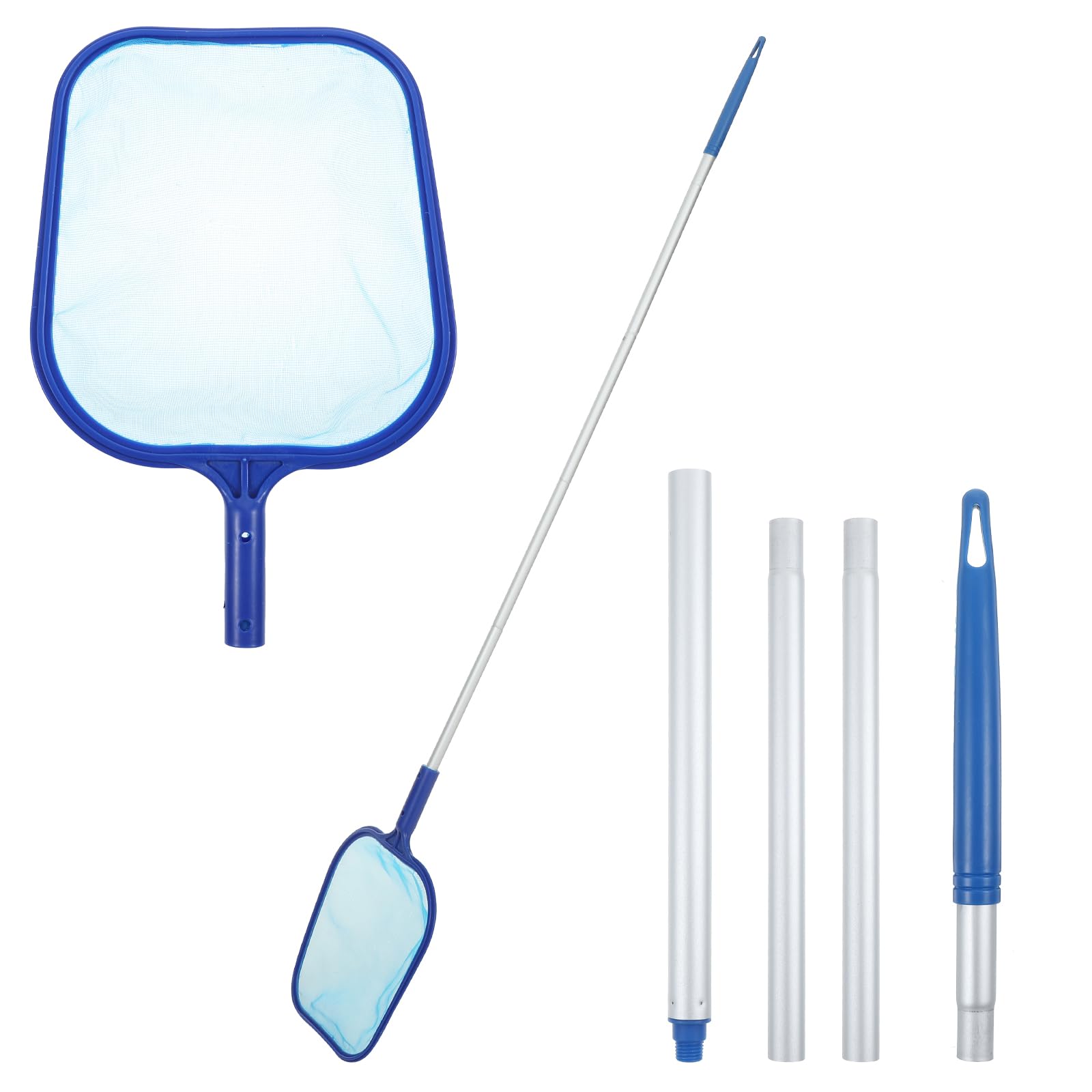 DSLSQD Swimming Pool Skimmer Net,Pool Leaf Skimmer Net,Swimming Pool Telescopic Leaf Net Skimmer,Leaf Rake Net with 5 Section Telescopic,Pole for Fast Cleaning Pond Hot Tub Spa Pools Cleaner Supplies-picture-32
