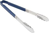 Vollrath Jacob's Pride 4781230 12-Inch Blue Scalloped Utility Tongs - Stainless Steel, Kool-Touch Handles, NSF Certified