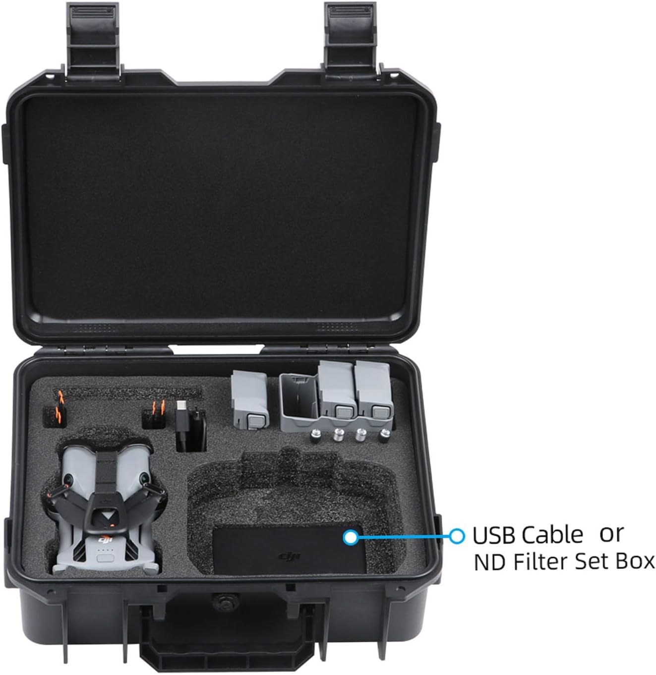 Mini 5 Pro Hard Carrying Case, Portable Travel Storage Case for DJI Mini 5 Pro Accessories for RC 2/RC-N3 Controller - Image 3