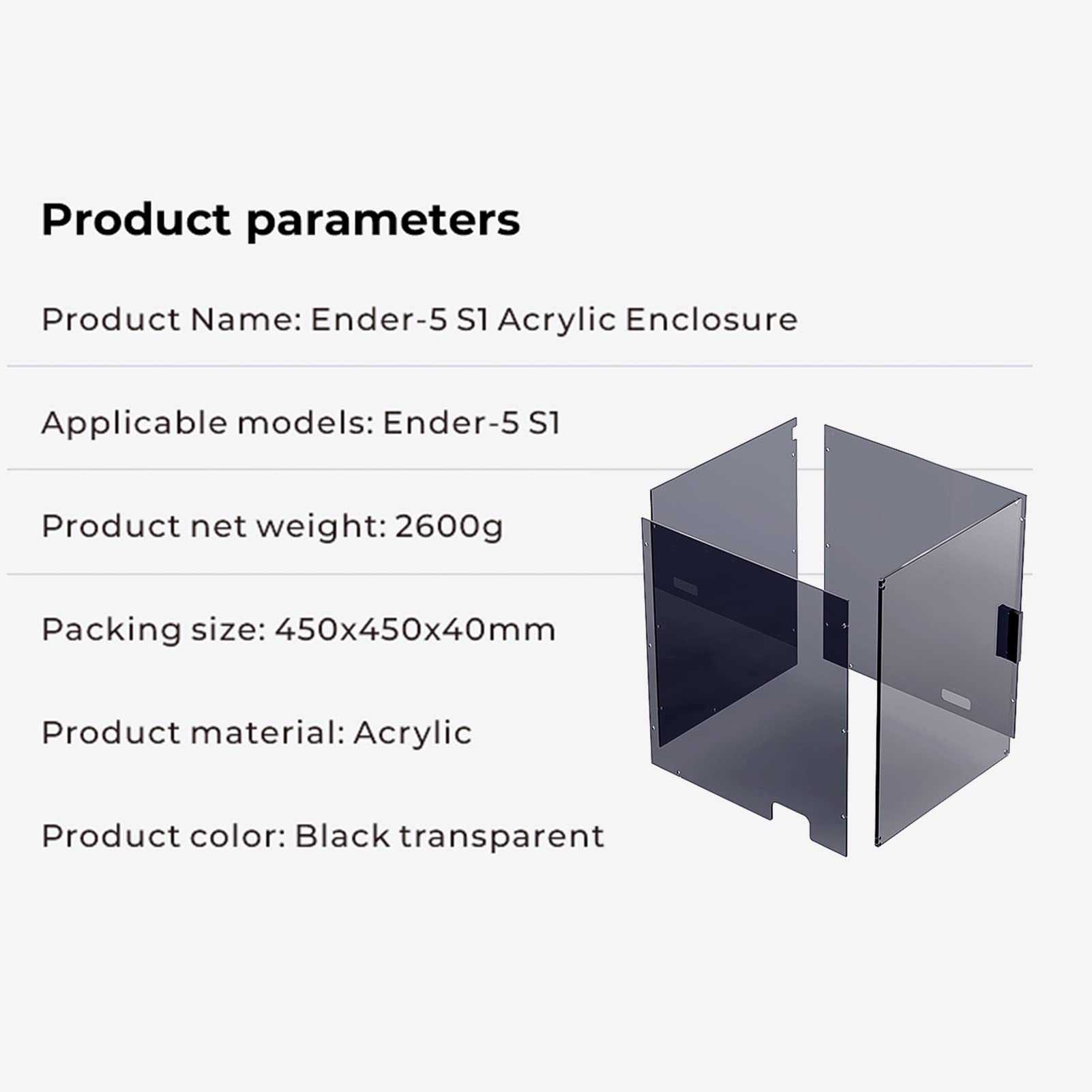 Amazon.co.jp: 3D プリンタークロージャ、Er-5 S1 アクリル