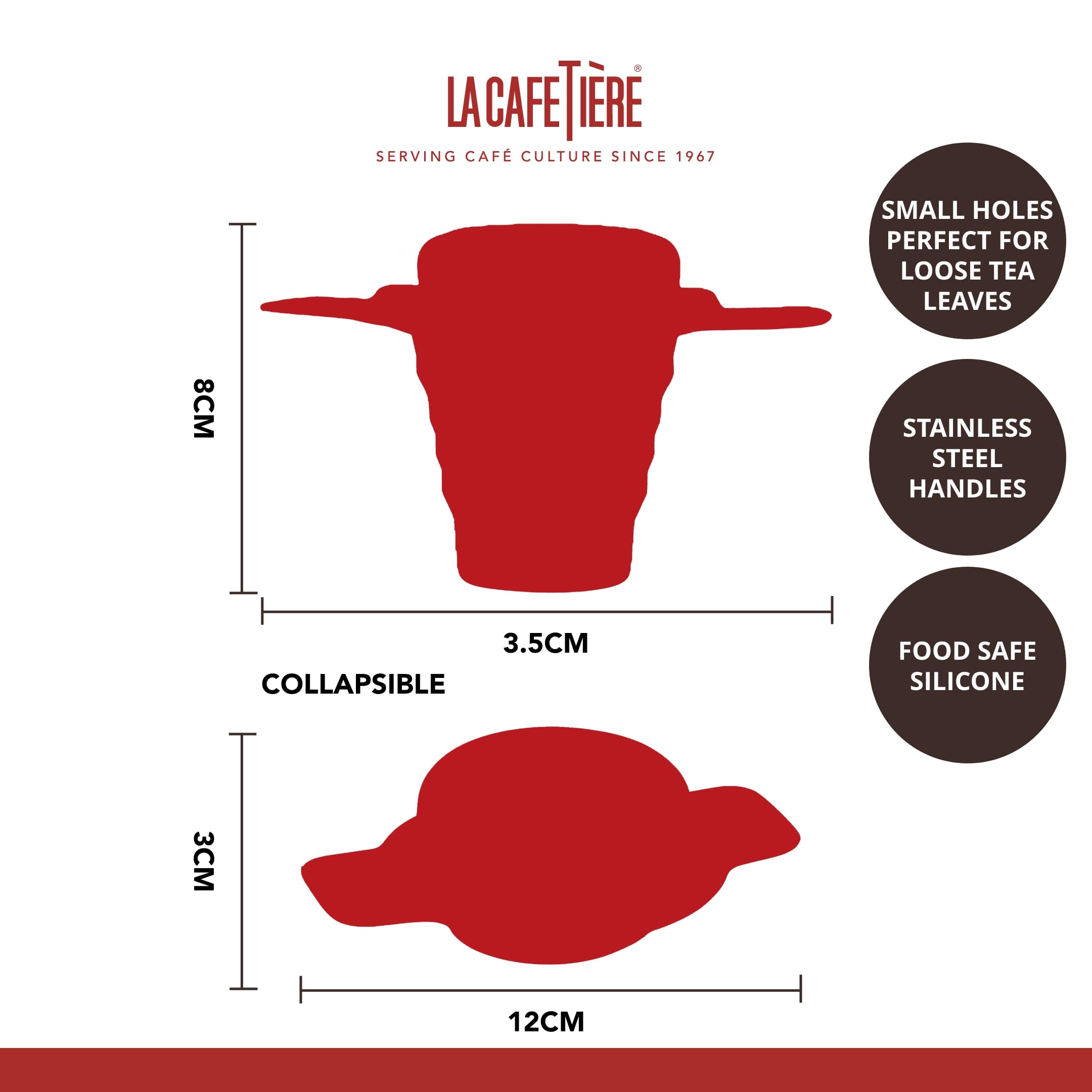 Trade Shop - Teiera Con Filtro Infusore Per Tisane The 900ml Tisaniera Te In Vetro E Acciaio 85910435