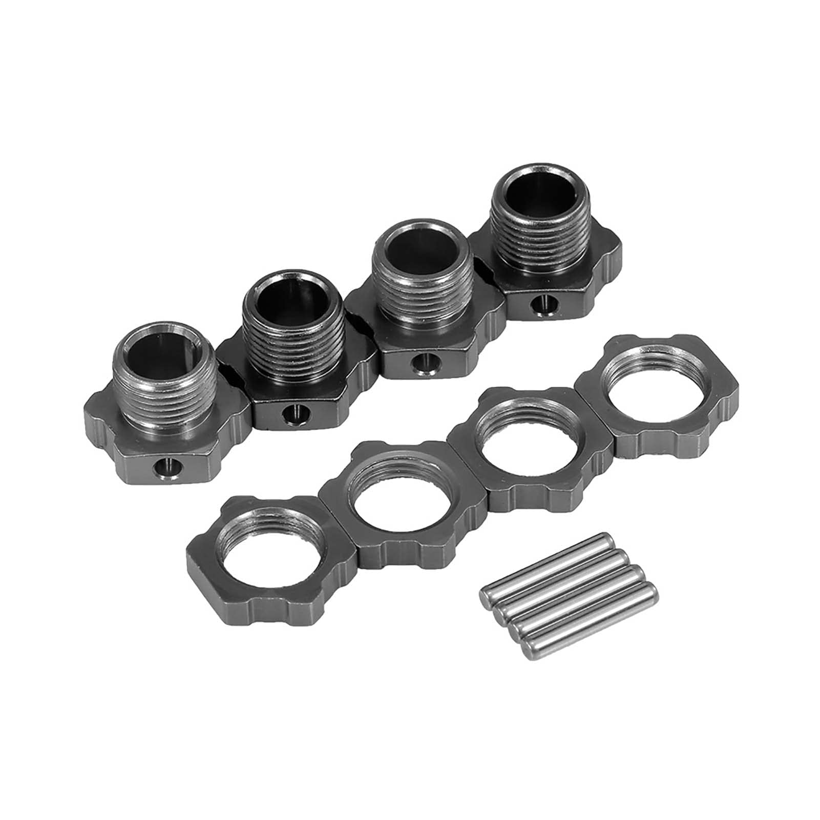 DFHJ M17 17mm Aluminum Wheel Hex Hubs Adapter Nut with Pin for 1/8 RC Car Buggy Truggy Truck HPI HSP Traxxas Losi Axial Kyosho Tamiya Redcat Himoto DF Crawler