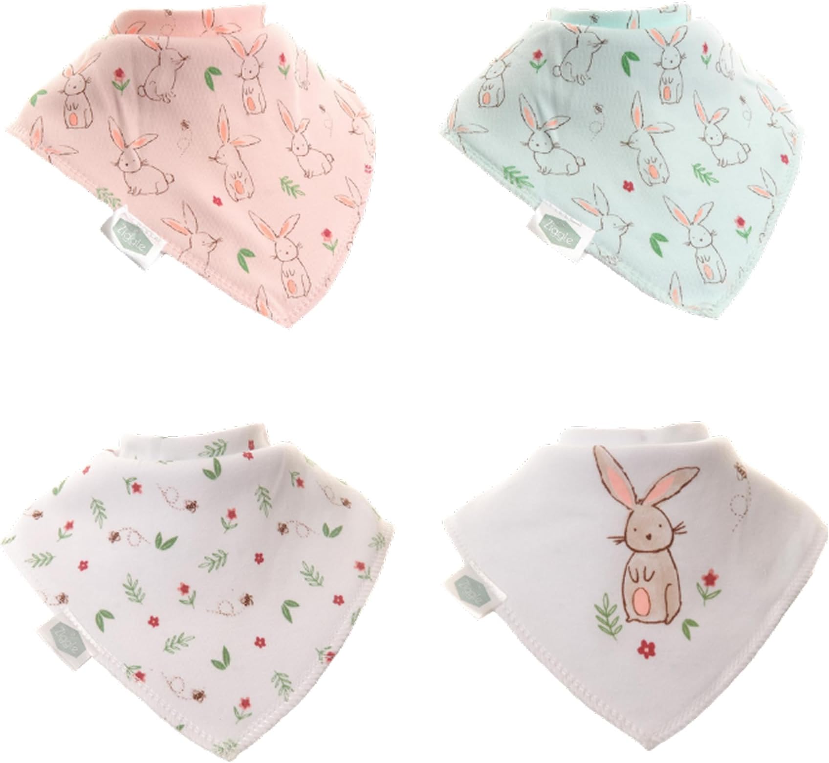 Bandana Dribble Bibs - Cotton Front Baby Bibs Newborn to 24 Months - Newborn Baby Gifts - Bibs For Comfortable Kids