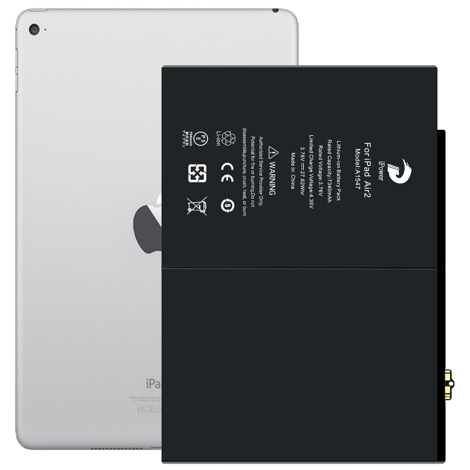 Amazon | iPower for iPad Air2 バッテリー交換 第2世代 容量 
