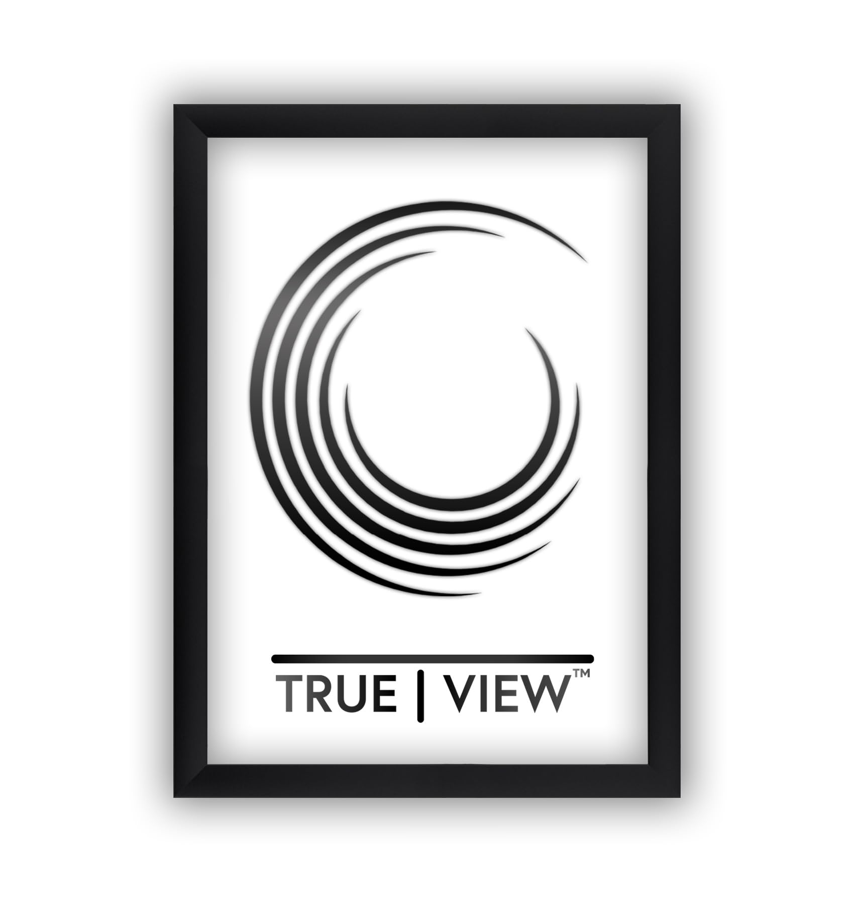 TrueView Bilderrahmen 80x121 cm Schwarz Matt | Größen wählbar | Acrylglas | MDF Rahmen für Fotos, Bilder und Zertifikate | Fotorahmen für Arbeitszimmer, Wohnzimmer, Schlafzimmer