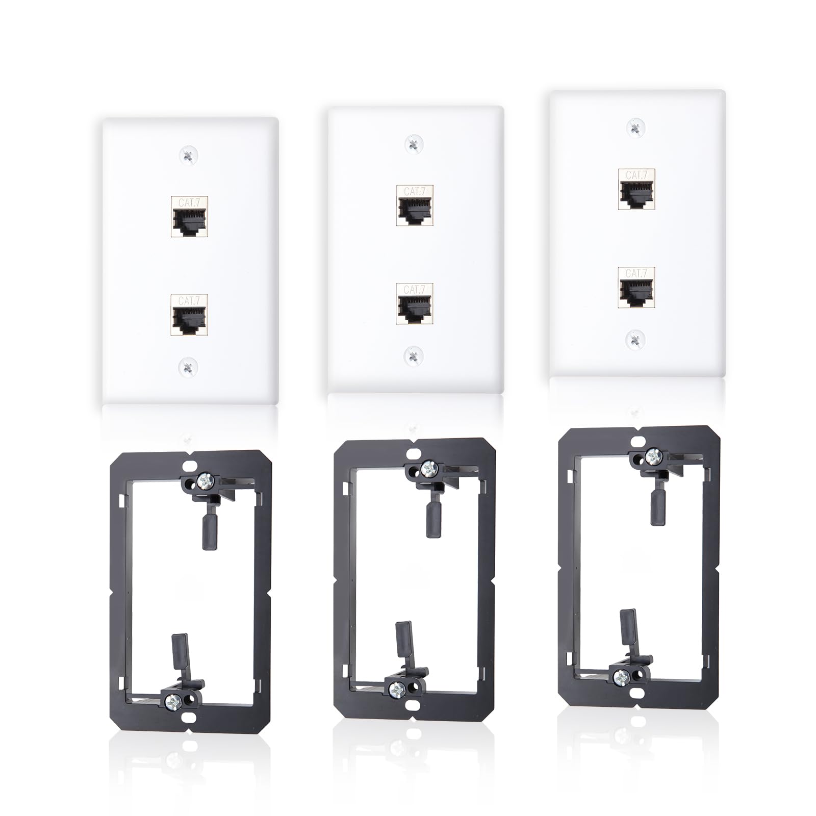 Photo 1 of FANYINTY 3-Pack Cat7 Ethernet Wall Plates