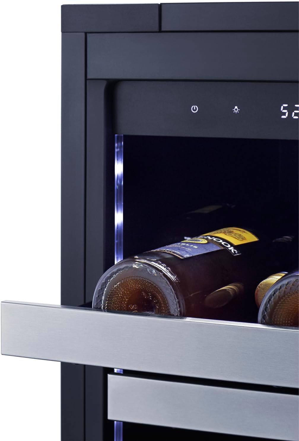 Summit 15” Wine Cellar, Built in Wine Refrigerator, 20 Bottle Capacity, Single Zone Wine Cellar, Stainless Steel & Glass- CL155WC1