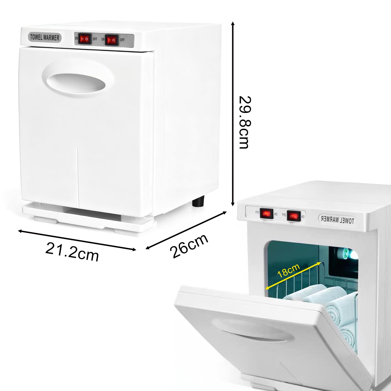 Citybee Scaldasalviette elettrico, a risparmio energetico, per saloni di bellezza, spa, bagno, hotel (bianco, 5 l)