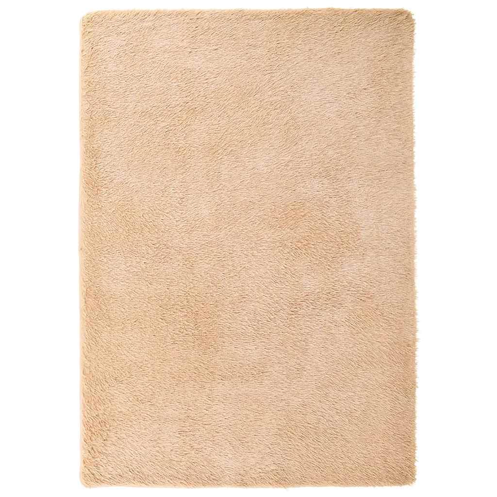 Tapis Poils Longs NAVARRA Beige 240x340 cm pour un Salon Confortable et une Chambre Douillette