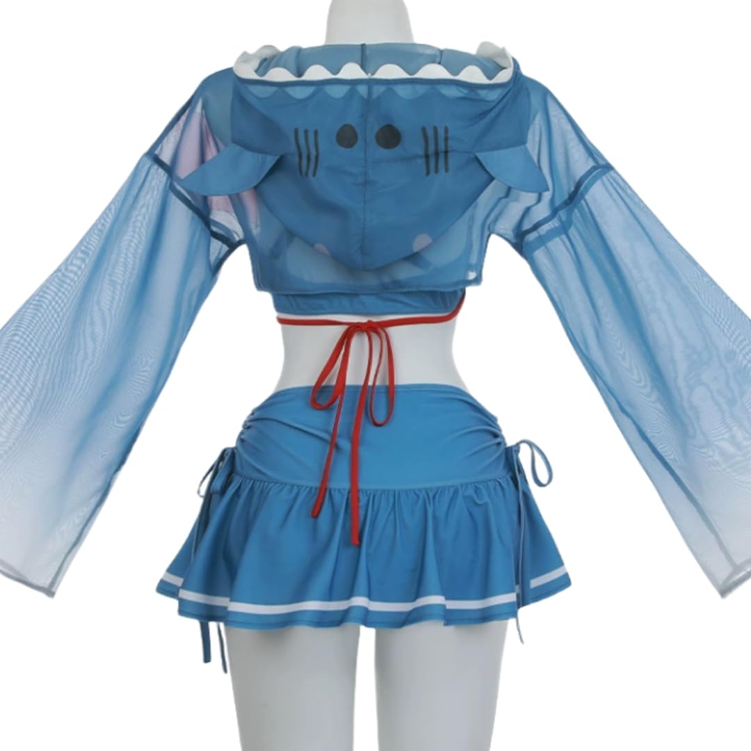 Amazon.co.jp: がうる・ぐら コスプレ衣装 Gawr Gura サメちゃん