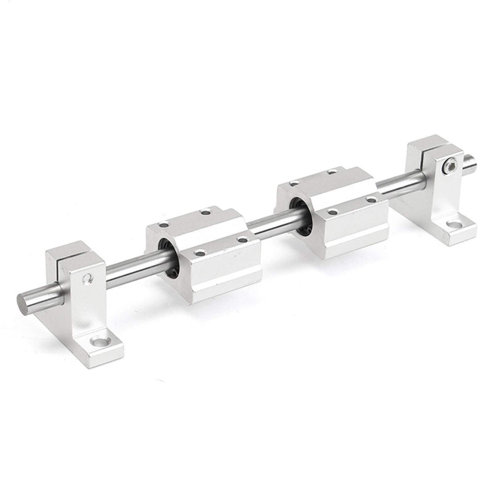 WBNFFUCYU Professional 10Pcs/Set 8mm Diameter 200-800mm Linear Rail Shaft Rod with Bearing Guide Support and SCS8UU Block CNC Parts(600mm)