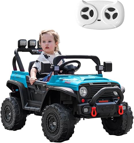 Carros Eléctricos para Niños, 24 V - Juguetes para niños grandes, auto eléctrico para almacenamiento en cama de camión, juguete para niños y niñas a