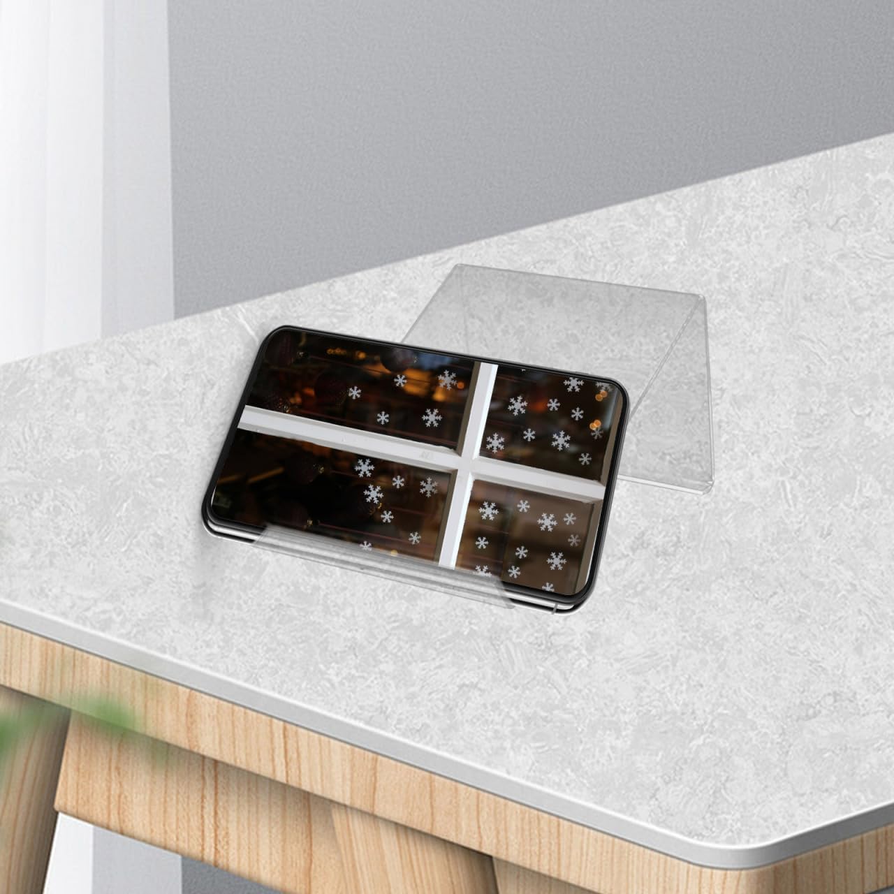 Mipcase Clear Acrylic Tablet Stand: Phone Stand Hands-Free Tablet Holder for Desk Home Office
