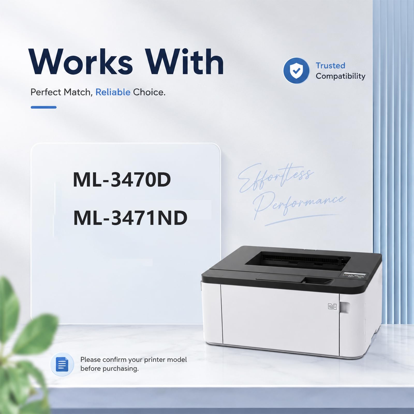 Cartuccia di toner ML-D3470A, Sostituzione nera ad alta resa per la stampante Samsung LaserJet ML-3470D 3471ND, Stampa ad alta velocità, Immaging accurata, Alta rendibilità ,4000Pages