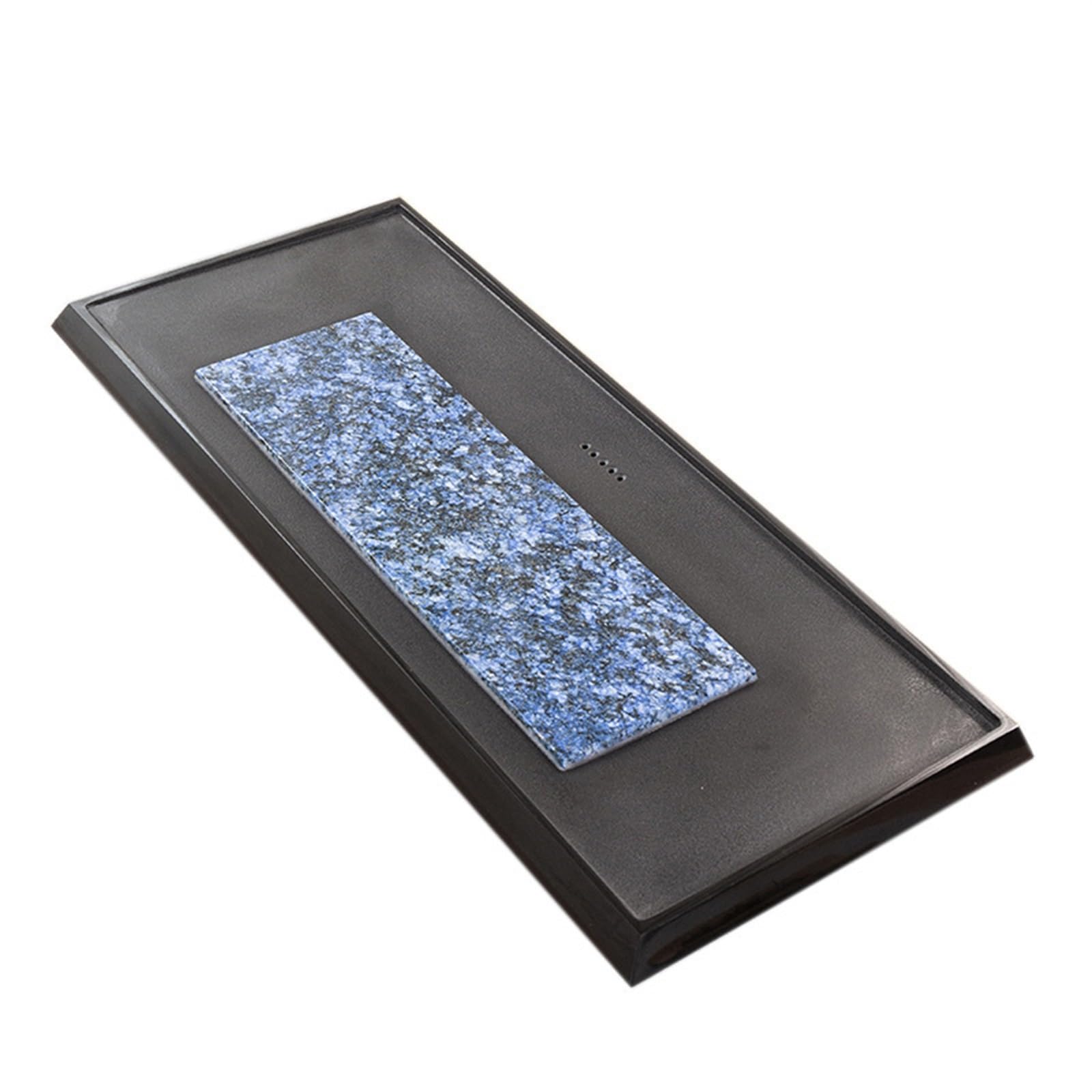 Bandeja de té Sencilla, Juego de té, Bandeja de té de ebonita Natural, Mesa de té para el hogar, Juego de té para la Sala de Estar, Bandeja de té con Drenaje (70 x 35 cm)