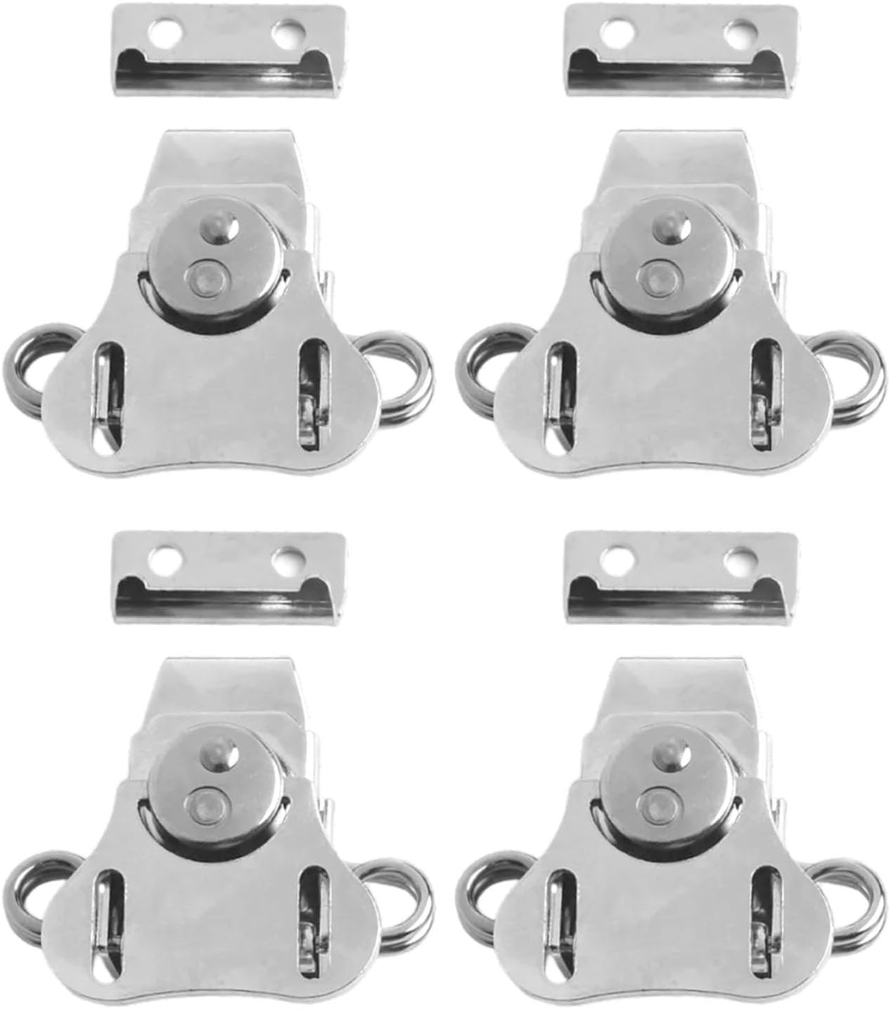 Heavy-Duty Butterfly Latch Spring Loaded-Toggle Clamp Metal Case Locking Hasp Tool Box Security Latches Cabinet Door Catch Mechanism Flight Case Hardware