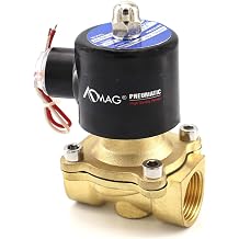 AOMAG 3/4" Brass Electric Solenoid Valve 110V AC Normally Closed Water, air, Diesel. VITON