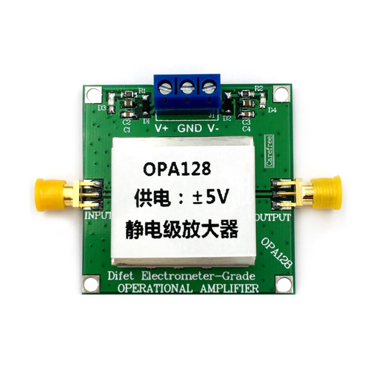 Amplificador funcional de precorriente extremadamente baja 75fA para aplicaciones de electrometro con resistencia en amplificadores de masa para equipos científicos