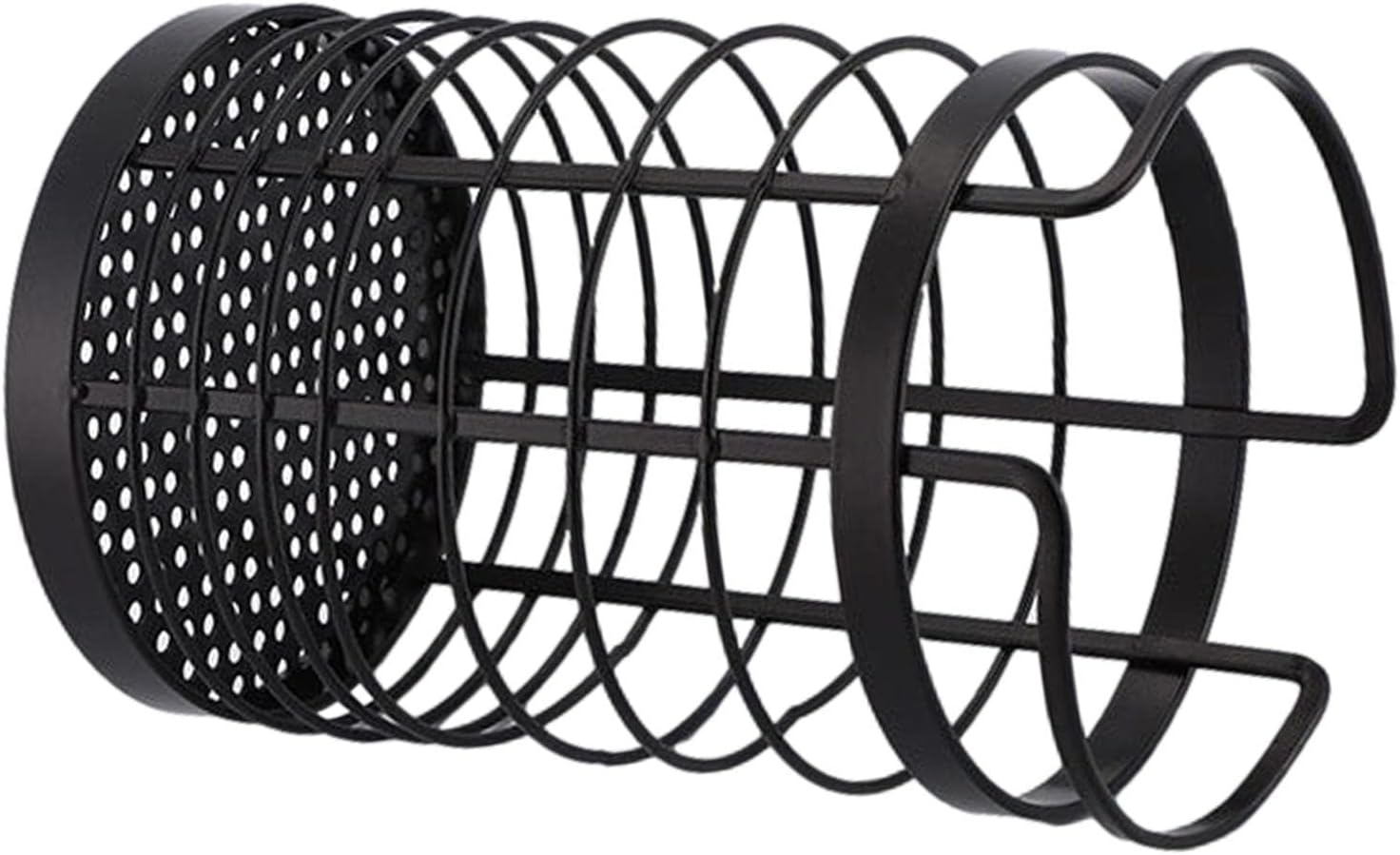 Halatua 5 Pcs Wire Countertop Utensil Holder Black Round Utensils