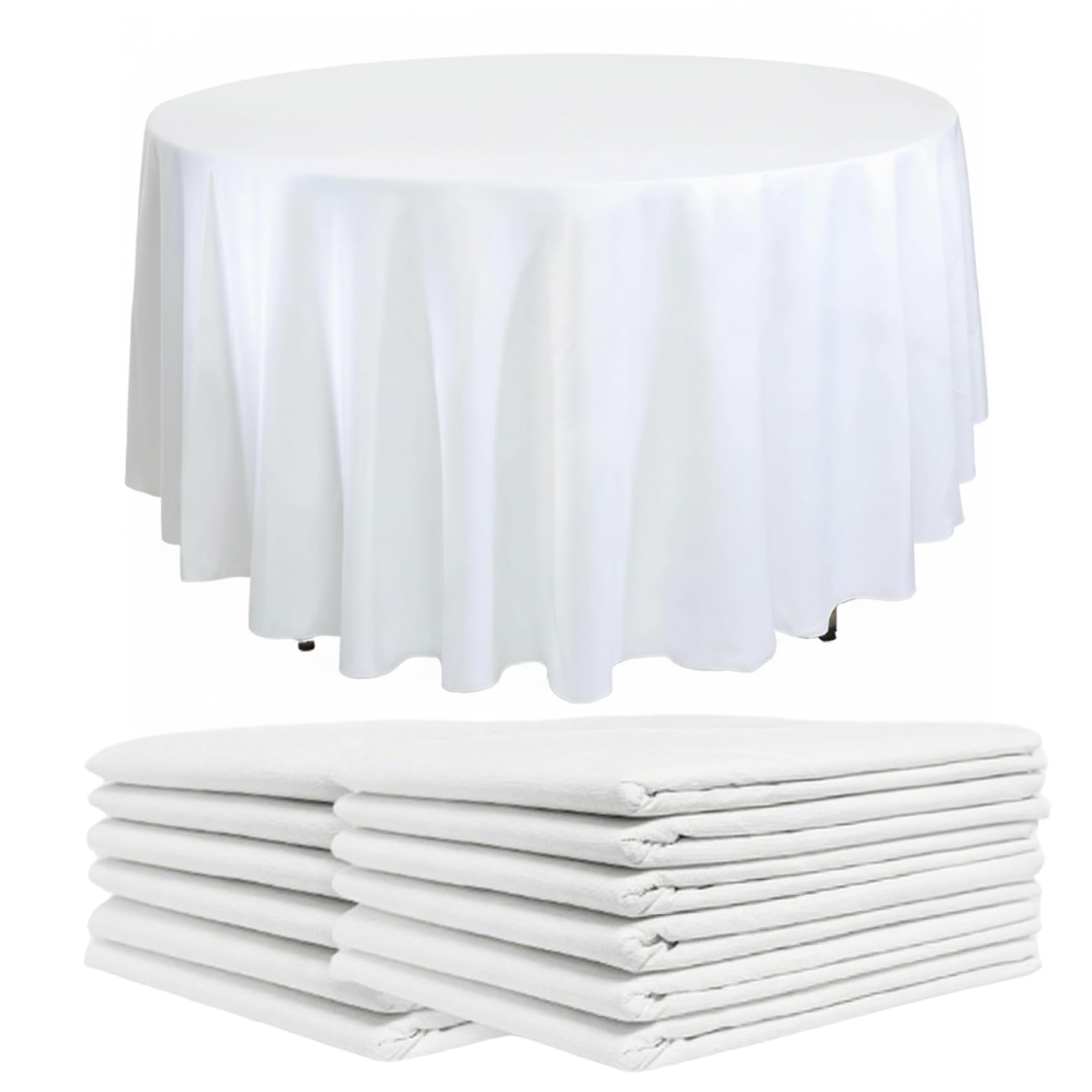 Nappe ronde en papier à dos plastique blanche de 84 pouces jetable anti-infiltration