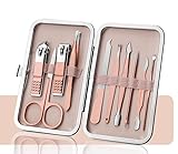 VISBY INDIA Manicure Kit,Stainless Steel Professional Manicure Set, pedicure tools for feet, Nail Clipper, Manicure Pedicure kit for women and Men, 18 Pieces,Perfect Gifts for Women and Men (Rose Gold) (18 IN 1) (10 IN 1)