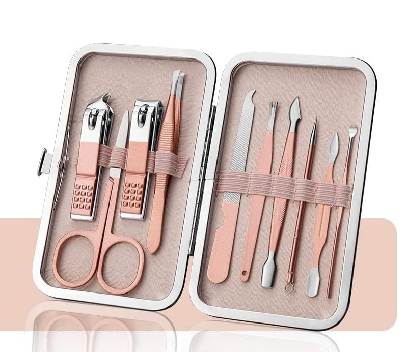 VISBY INDIA Manicure Kit,Stainless Steel Professional Manicure Set, pedicure tools for feet, Nail Clipper, Manicure Pedicure kit for women and Men, 18 Pieces,Perfect Gifts for Women and Men (Rose Gold) (18 IN 1) (10 IN 1)