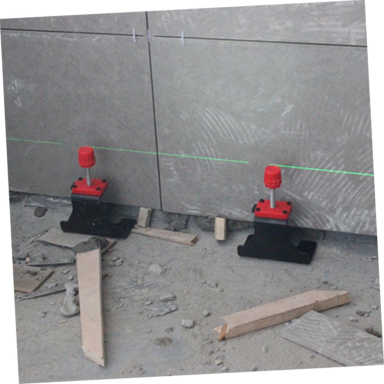 Mikikit Fliesenhöhenversteller Nivellierer Mit Quick Lift Taste Metallgehäuse Stufenlos 0,3–6,5cm Tragkraft 500 Kg Für Fliesenarbeiten