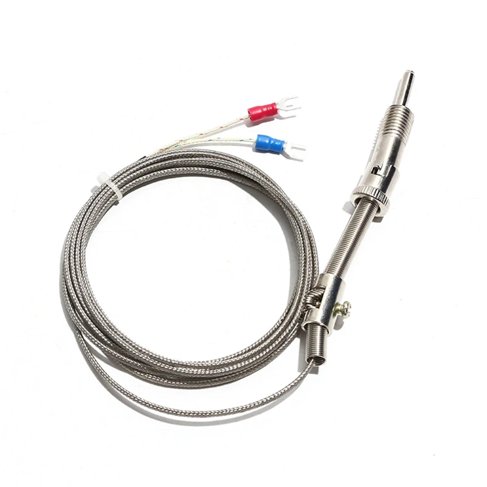1 sensor de temperatura de resistencia térmica de termopar tipo E tipo E WRNT-01 con cable blindado 1M-5M (tipo E 1M)