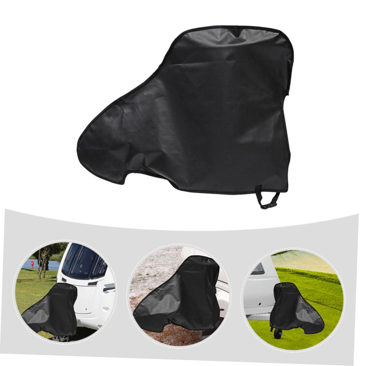 3 Piezas Cubierta Enganche Remolque Cubierta Gancho Remolque RV Caravana Outdoor Storage Cortavientos Parasol Coche Billetera Viaje Sombra Enganche Prueba