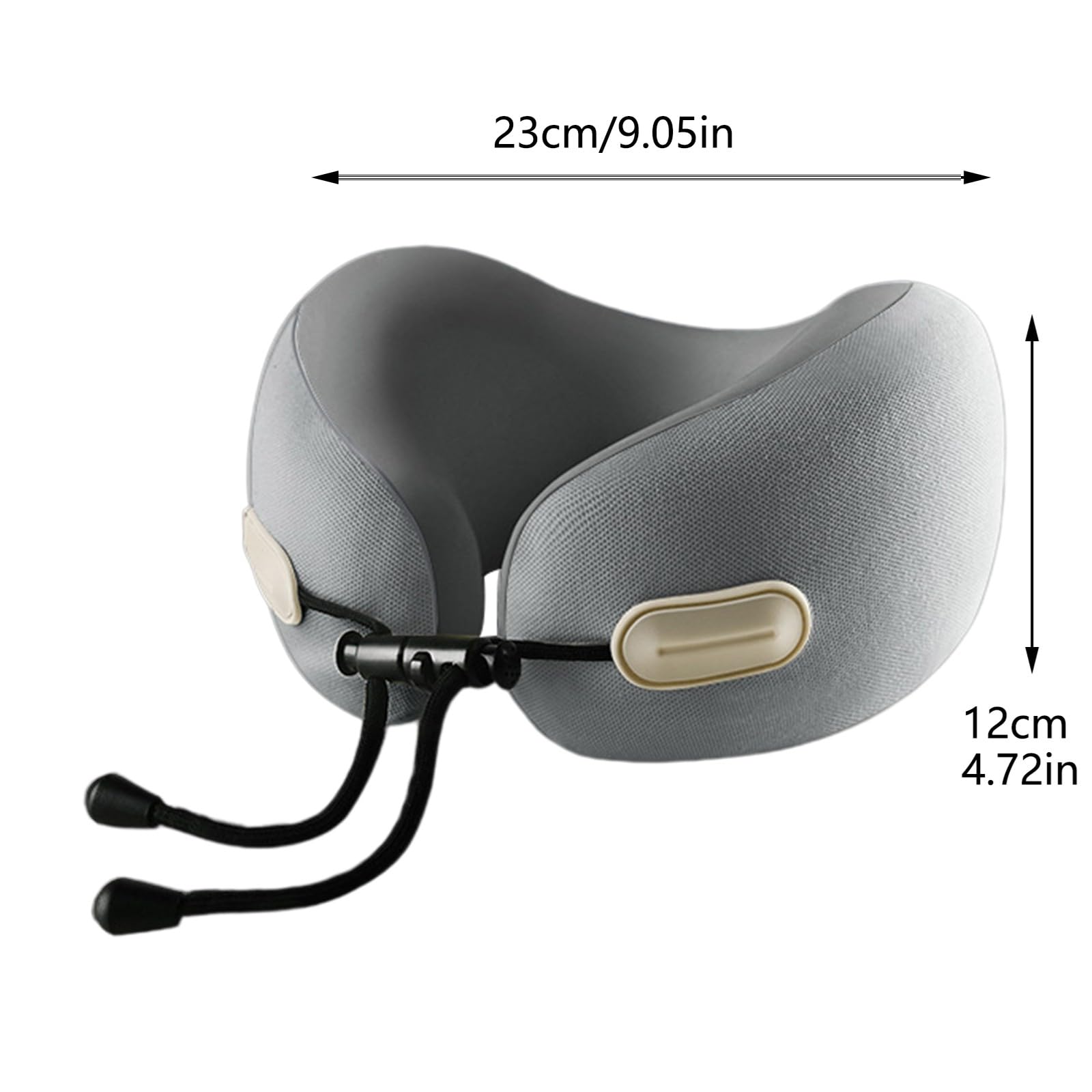 Cuscino cervicale da viaggio, morbido cuscino a forma di U con supporto ergonomico per aereo, lettura, yoga, campeggio e pisolino, design portatile