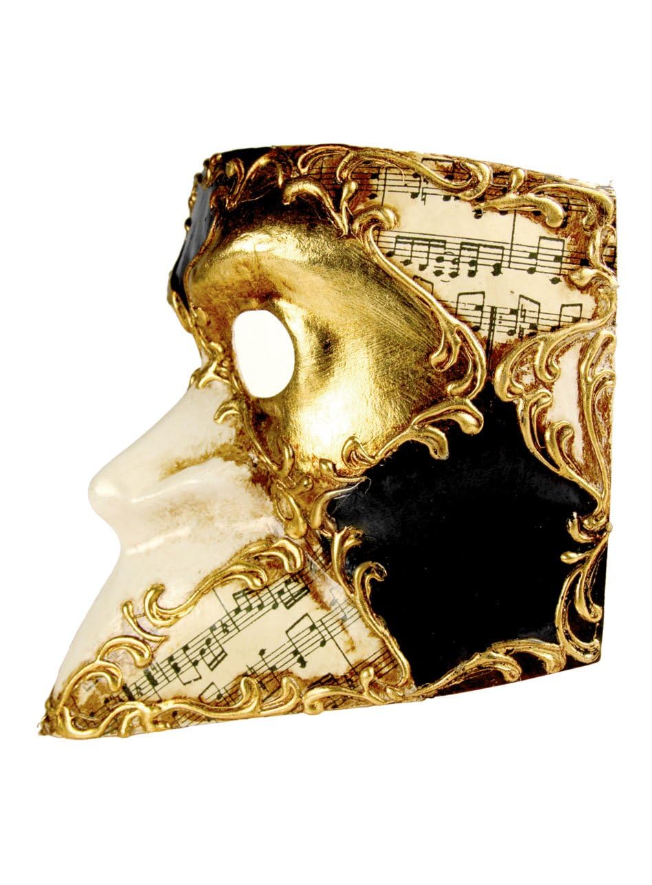 Unbekannt Maschera veneziana - Bauta scacchi Musica Nero