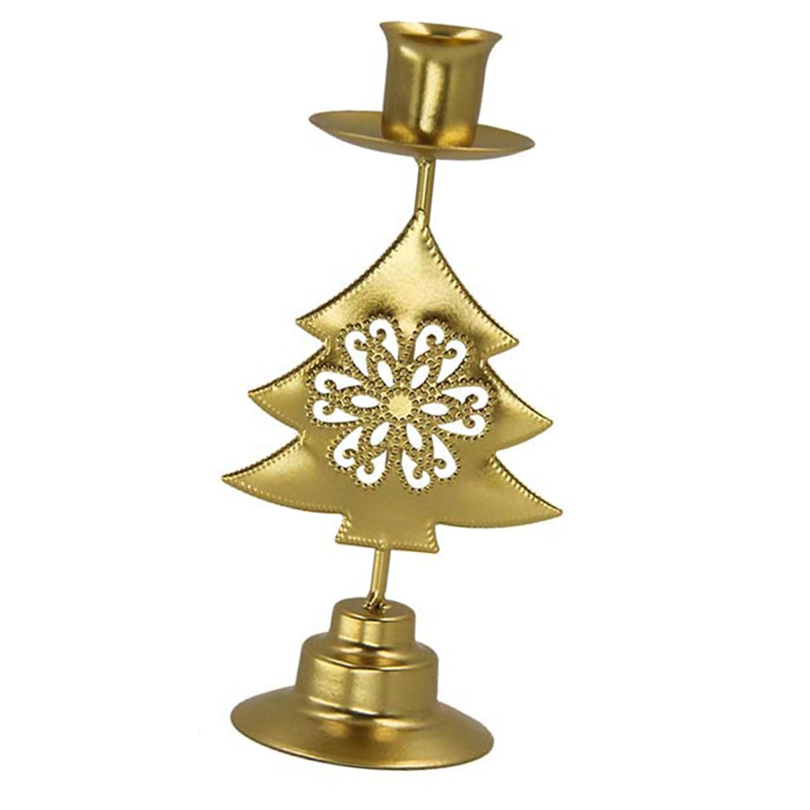 Christmas Metal Candler Holder Hollowed Star Tree Heart Pattern Iron Stand Candlestick for Centerpieces Decors Iron Stand