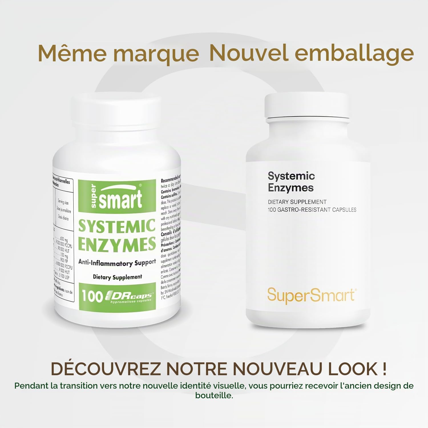Systemic Enzymes - Puissant Anti-Inflammatoire - 8 Enzymes - SuperSmart | Pancréatine - Bromélaïne - Protéase - Trypsine - Lipase - Papaïne - Peptidase - Chymotrypsine - Vegan - DrCaps™