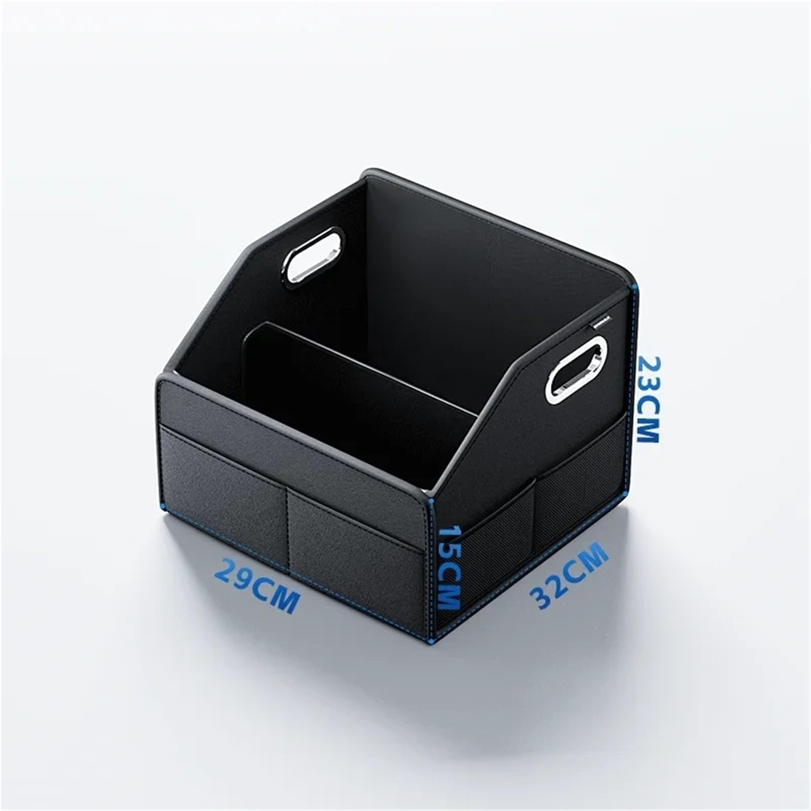 Organizador de maletero de coche, caja de almacenamiento de cuero sintético, plegable, para maletero de coche, para respaldo de asiento de coche