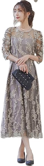 Amazon.co.jp: [niana] 結婚式 ワンピース パーティードレス 刺繍  