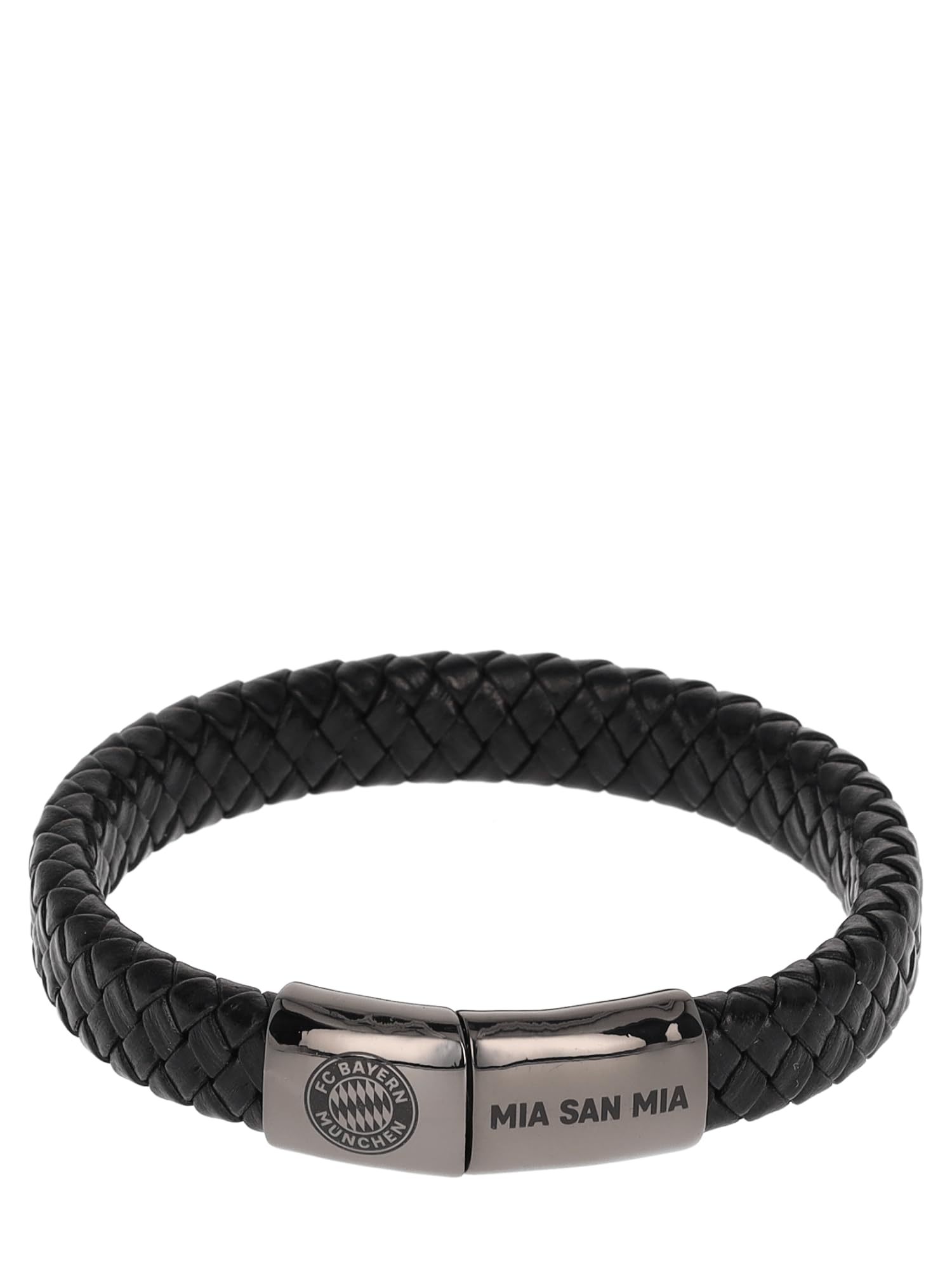 FC Bayern München Lederarmband I Herren Schwarz I Fußballschmuck