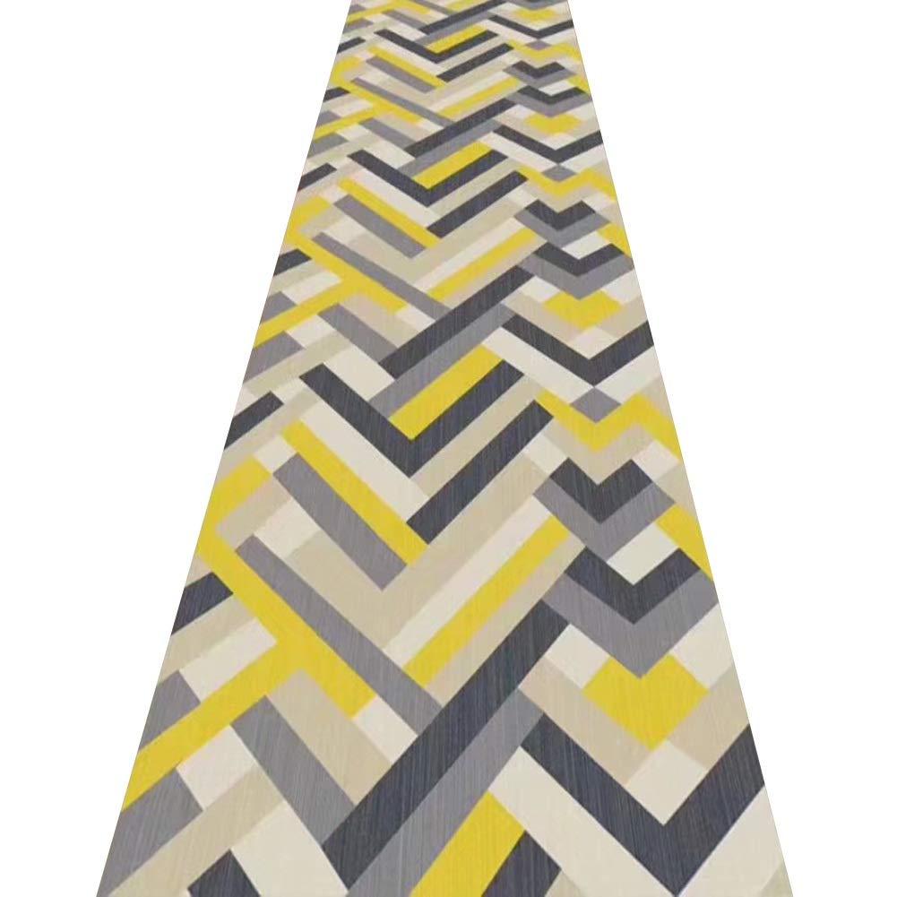 Alfombras de pasillo largo para una entrada moderna y acogedora con estilo geométrico