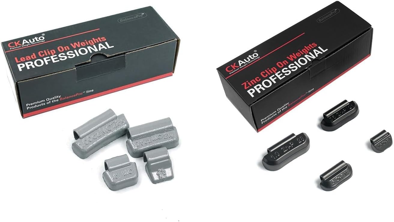 CKAuto 100Pcs P Type Clip on Wheel Weights