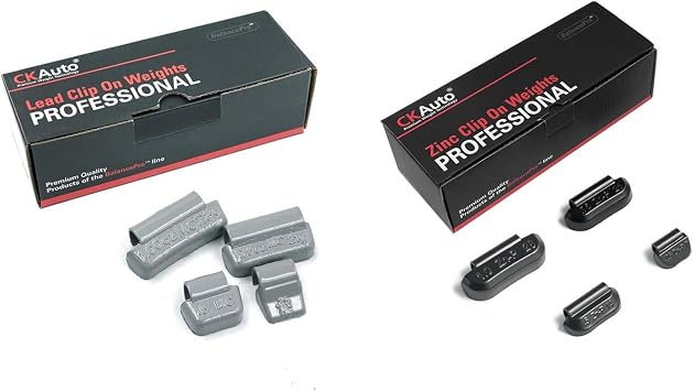 CKAuto 100Pcs P Type Clip on Wheel Weights