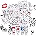 EBANKU 32 Blatt 3D Schwarz Weiß Schlange Nail Art Aufkleber Blätter Herz Transfer Papier Schieber Wassertransfer Nail Art Sticker für Nagel DIY Adhesive Decal Manicure