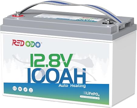 Redodo 12V 100Ah Self-Heating Lithium Battery for RV, Boats, and Solar Home Systems