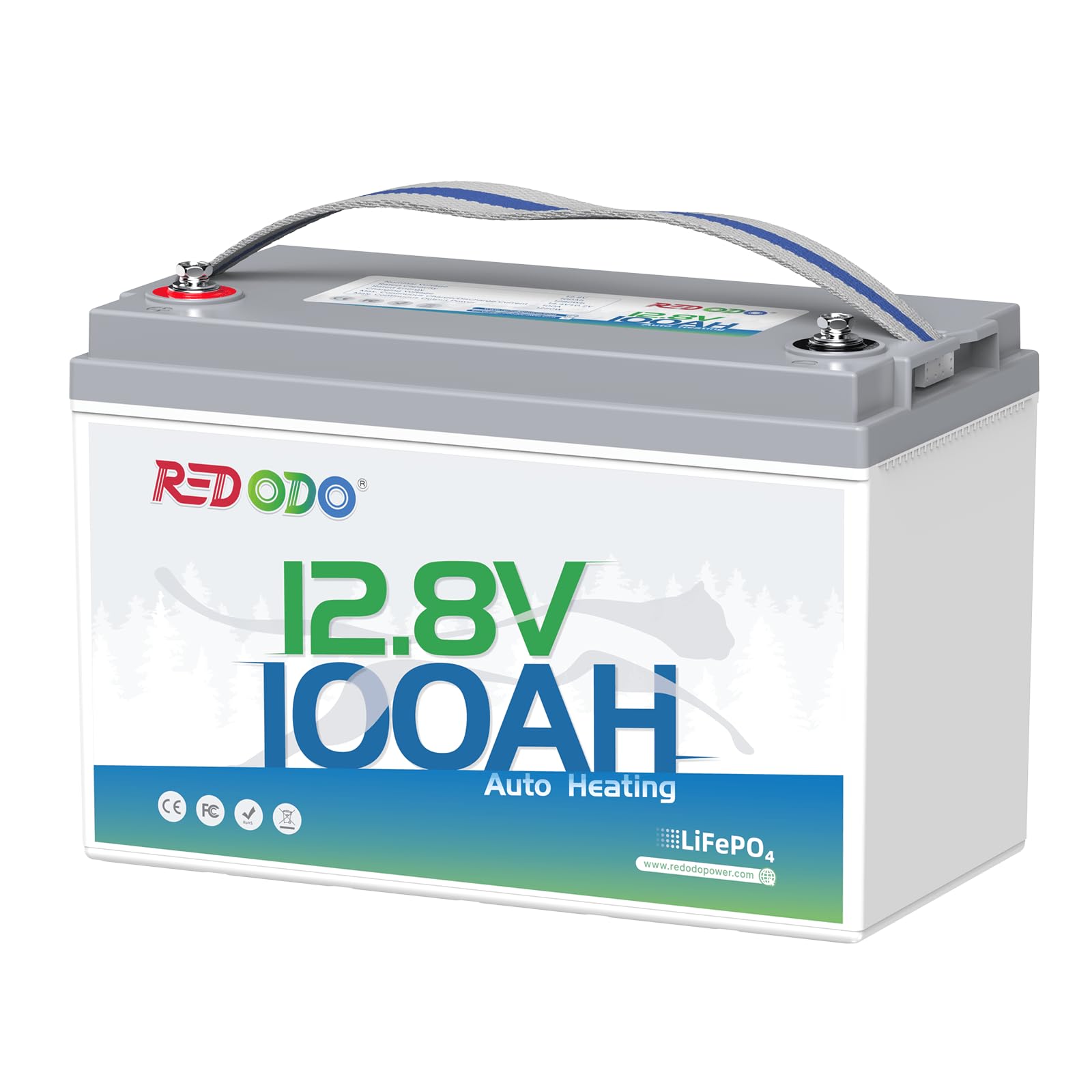 Redodo 12V 100Ah Self Heating LiFePO4 Deep Cycle Battery