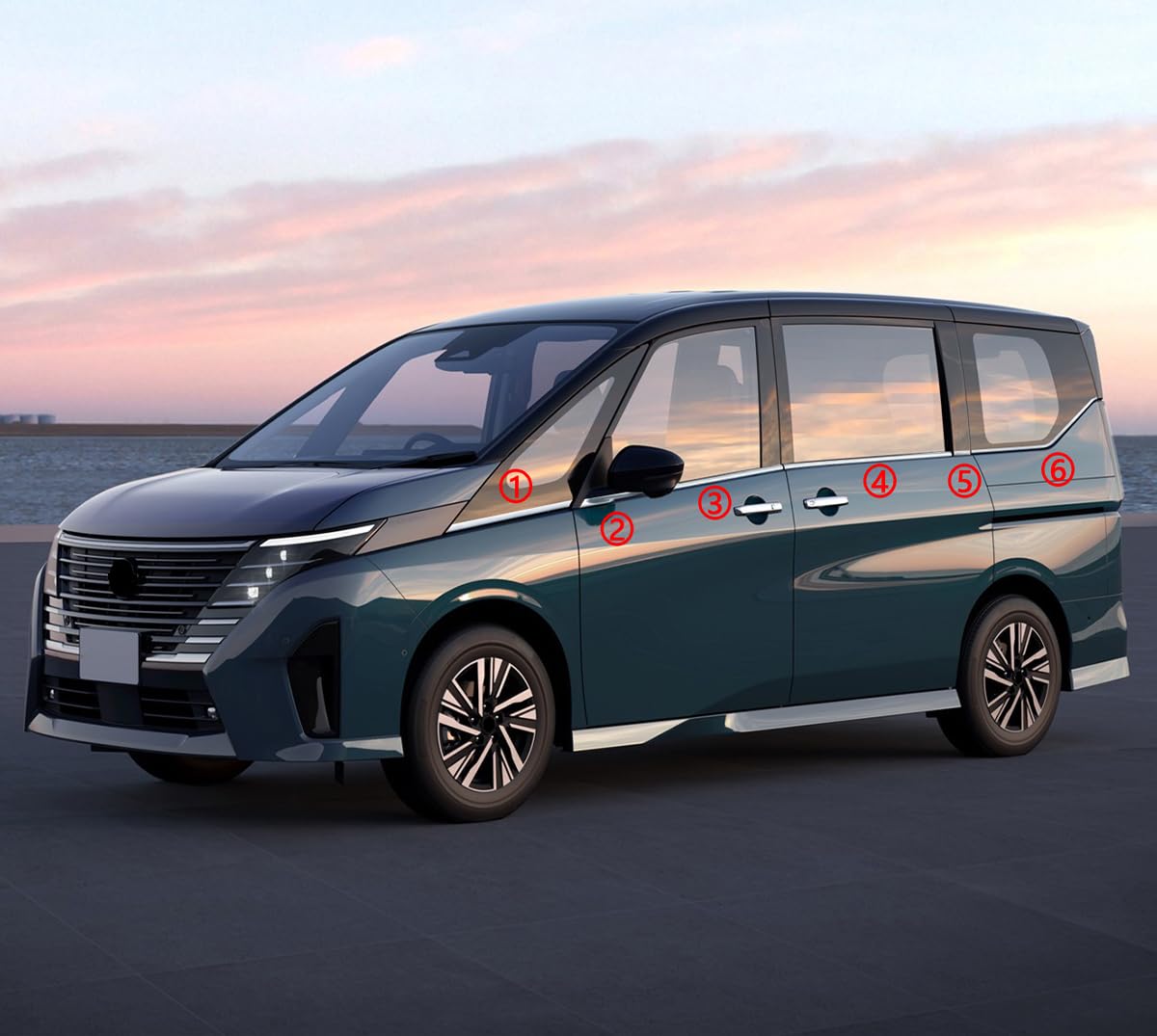 Amazon | ZUNEIGUNG 日産 新型 セレナ C28系 に対応外装 サイド