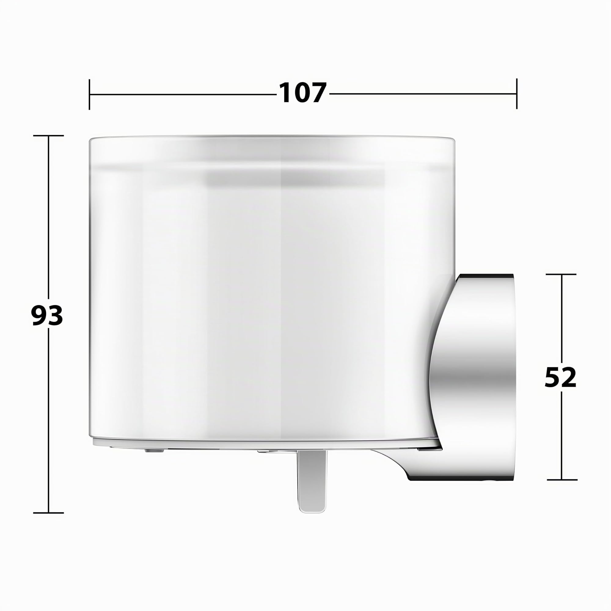 Keuco Reva Dispenser per sapone liquido, 140 ml, metallo cromato | con bicchiere rovesciato, Made in Germany, ricaricabile, incl. viti e tasselli, Spandisapone