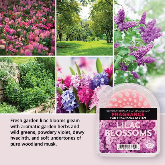 ScentSationals AromaBreeze Scented Wax Discs - Long Lasting Fragrance Wax Air Freshener for Aromabreeze Fan Units - Strong Scent, 1 Fragrance Wax Disc - Lilac Blossoms